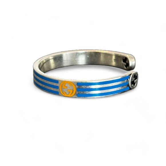 Gucci Adidas GG Logo Cuff Bracelet - Picture 2 of 5